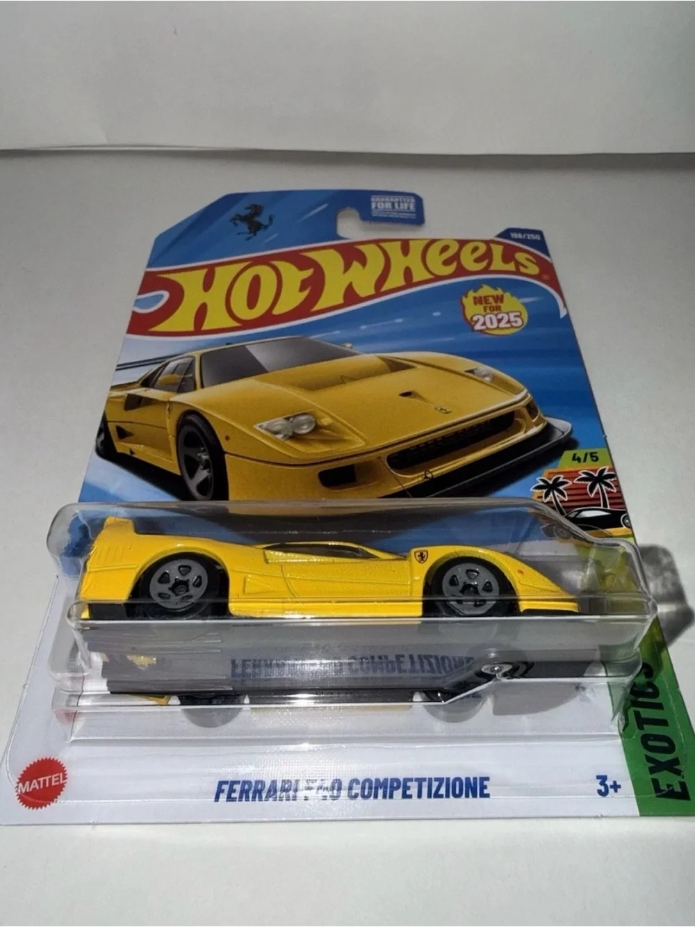 Hot Wheels 2025 Ferrari F40 Competition Yellow Exotics 4/5 198/250